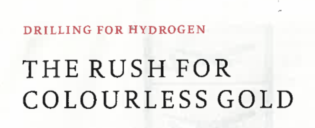 The Economist sees the benefits of natural hydrogen